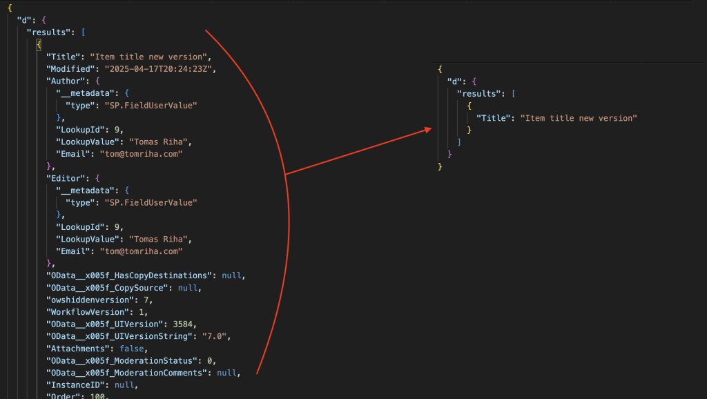 improve json schema in parse json