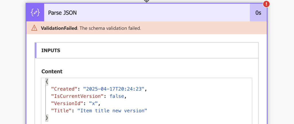 validate input in power automate