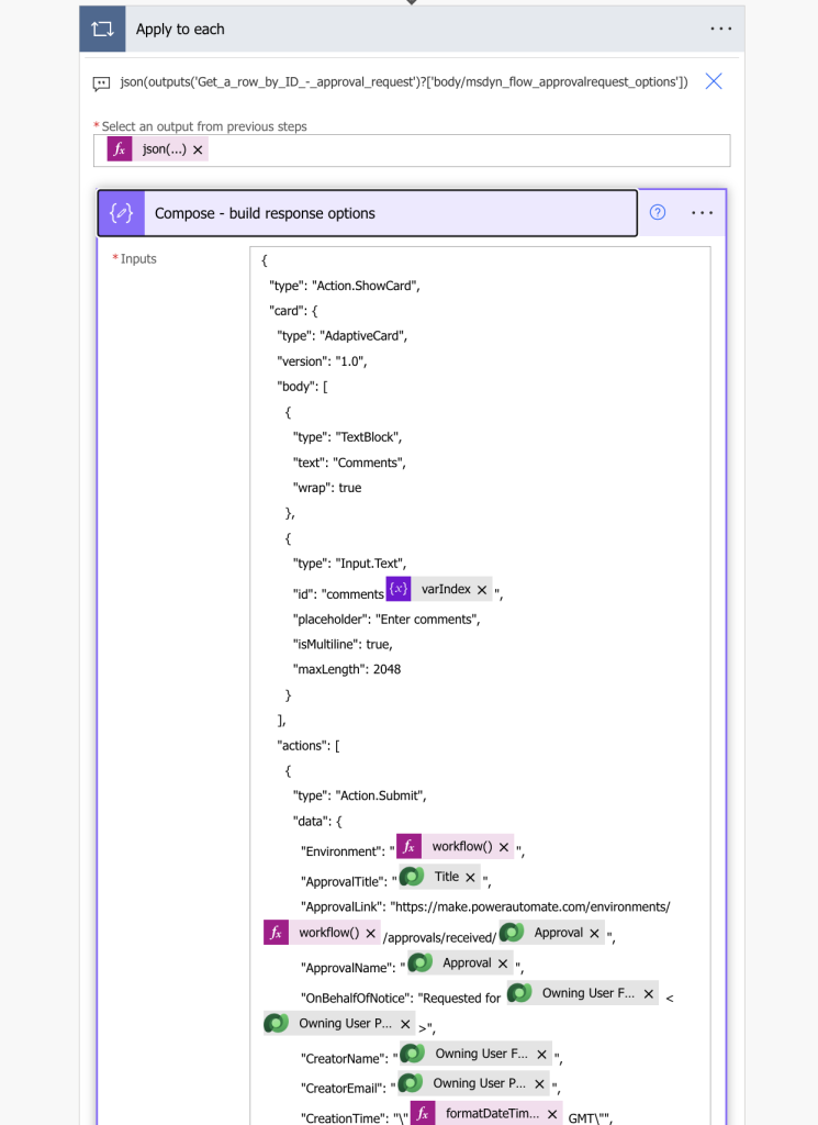 Build Adaptive cards for existing Approval tasks